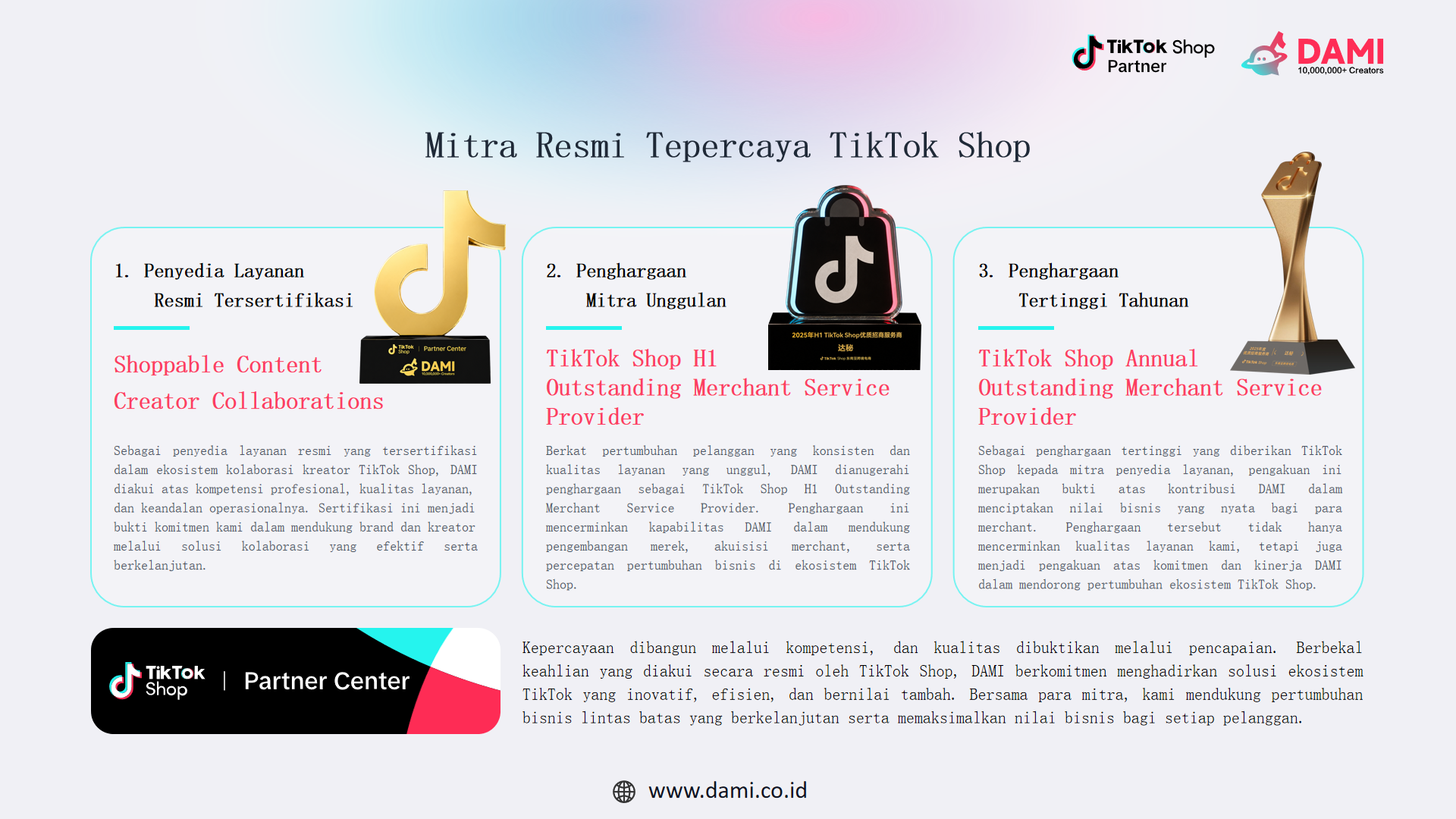 DAMI Certification and Awards in the TikTok Shop Ecosystem