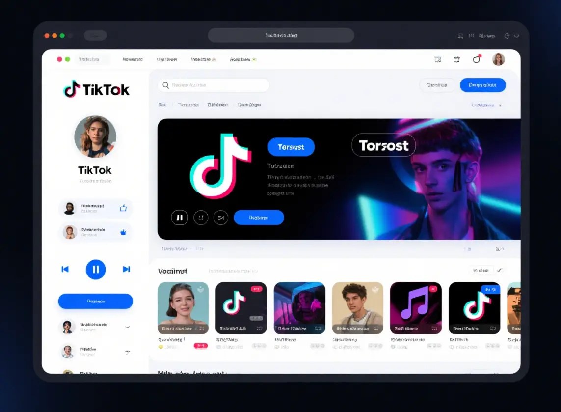 Dashboard TikTok Studio menampilkan performa